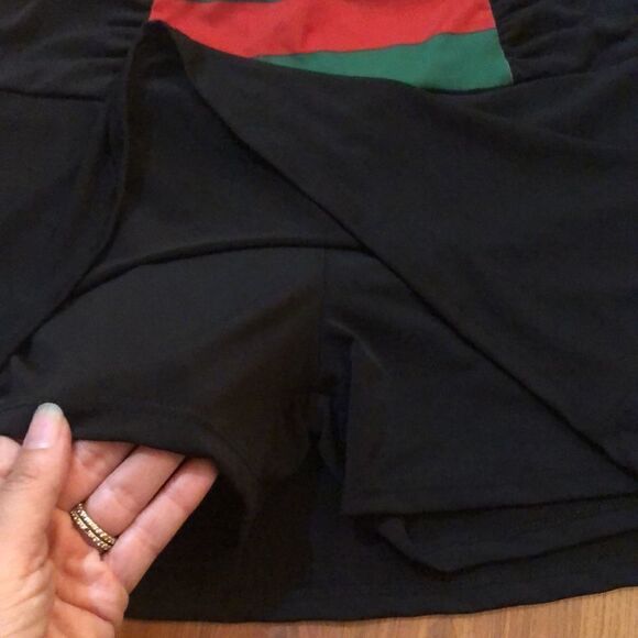 NWT Boutique Oh My Bod Black skort Striped trim - Picture 2 of 8